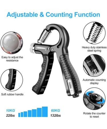 Newaner Hand and Finger Trainer Forearm Trainer Accountant with Adjustable Gripping Forearm Finger Trainer Hand Trainer  - Buy Online on GoSupps.com