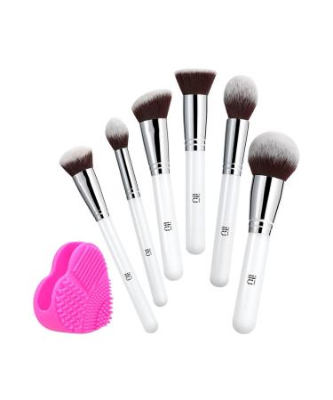 T4B Ilu Bake You Happy Set 7-part make-up Professional brush set for powder foundation with pink make-up brush cleaner with synthetic bristles