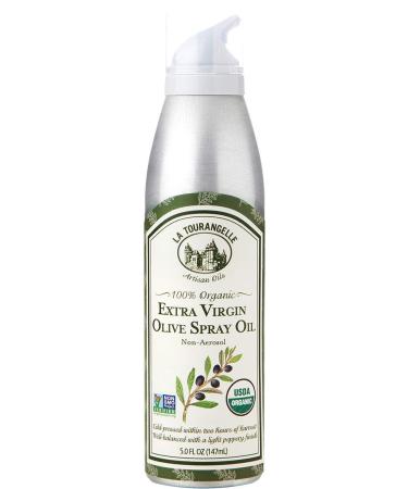 La Tourangelle Organic Extra Virgin Olive Oil Bundle - 25.4 Fl Oz & 5 Fl Oz Spray, Cold-Pressed, Artisanal, All-Natural for Cooking & Dressing - Buy Online on GoSupps.com
