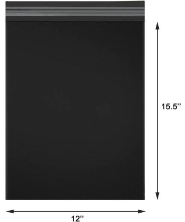 12x15.5 inches Biodegradable Shipping Bags 50 Count Compostable Poly Mailers with Eco Friendly Packaging Envelopes Supplies Mailing Bags Black 12x15.5 Inch (Pack of 50) - Buy Online on GoSupps.com