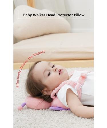 JunNeng Toddler Baby Head Protector Pad with Knee Pads & Anti-Slip Socks - Pink Butterfly Design | 6 Months-3 Years - Buy Online on GoSupps.com