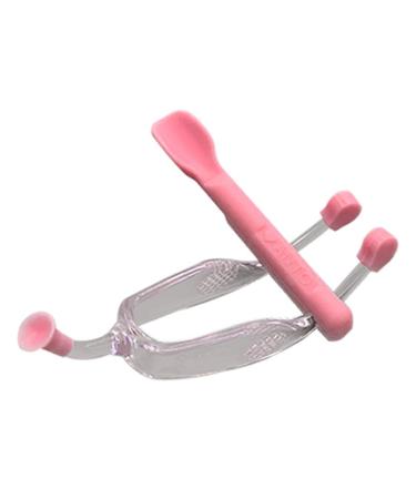 MULOVE Soft Contact Lens Insertion and Remover Tool Set - Contact Lens Handler Device Includes Tweezers with Suction Cup and Soft Silicone Scoop Contact Lenses Removers for Travel Home to Use (Pink)