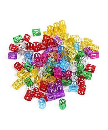 LASSUM 100 PCS 8mm Aluminum Dreadlocks Hair Cuff - Multicolor Hair Decoration Jewelry - Buy Online on GoSupps.com