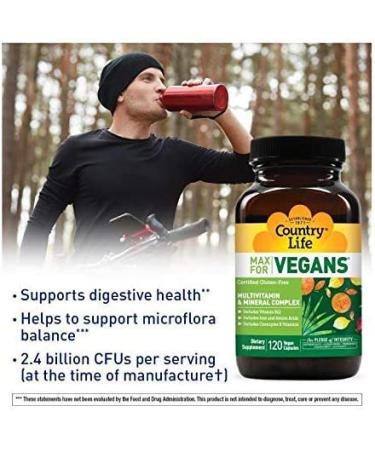 Country Life Max for Vegans - Multivitamin & Mineral Complex | 120 Vegan Capsules - Buy Online on GoSupps.com