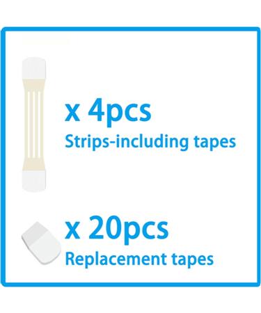 Neck Lift Strips & Tapes - Invisible Tightening Bands for Wrinkle Removal Lifting Sagging Skin - 4 Strips + 20 Patches - Buy Online on GoSupps.com