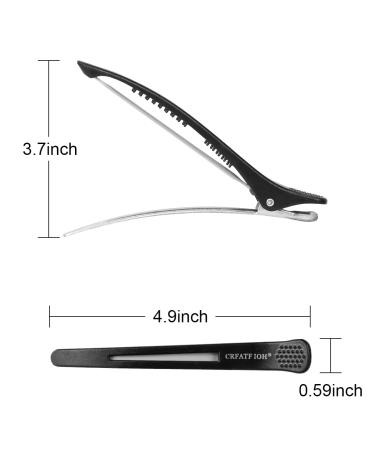 Foamia 12 Pack Salon Hair Clips for Styling Thick & Thin Hair - No-Trace Duck Teeth Hair Accessory (White+Black) - Buy Online on GoSupps.com