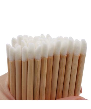FOMIYES 50Pcs Disposable Wooden Lip & Eyeshadow Brushes | Portable Lip Makeup Applicators for Professional Use - Buy Online on GoSupps.com