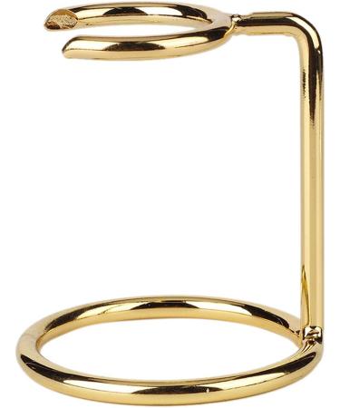 ZJchao Stainless Steel Shaving Brush Holder - Dual Brush Stand for Home & Travel - Elegant Gold Design - Buy Online on GoSupps.com