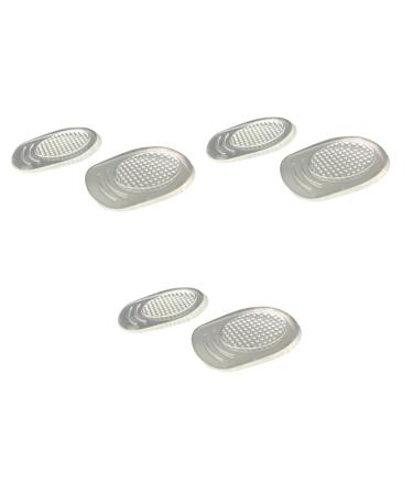 12 Pairs Silicone Insoles Heel Pads Comfort Heel Pad Half Insole Silicone Shoe Pad
