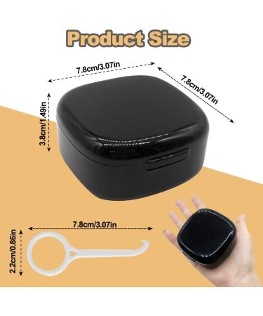 Swirlcolor Portable Denture Container with Sieve - Black Retainer Cleaning Case & Aligner Removal Tool for International Shipping - Buy Online on GoSupps.com
