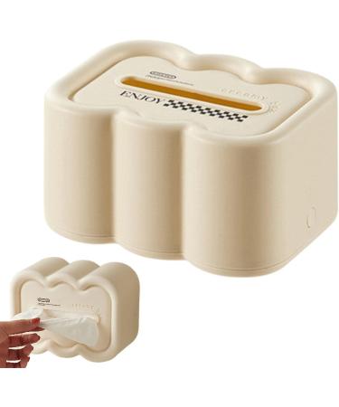 Wipes Dispenser Case Wet Wipes Box Holder Dispenser Case - Wall Mounted Wet Wipes Box with Lid Adhesive Rectangular Tissue Holder for Car Bathroom Bedroom cream color - Buy Online on GoSupps.com