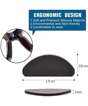 WKRTDY Silicone Anti-Slip Nose Pads - 20 Pairs Self-Adhesive Comfort for Glasses & Sunglasses Ideal for Full Frame Fit - Buy Online on GoSupps.com