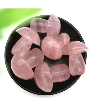 1 Pack Natural Large Pink Rose Quartz Crystal Mushroom Polished Stones Suitable for Home Home Collections - Buy Online on GoSupps.com