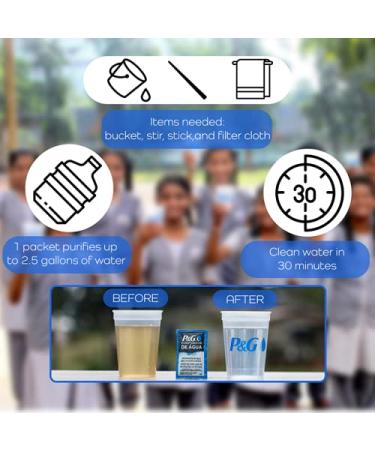 P&G Purifier of Water Portable Water Purifier Packets - Emergency Filter Powder Packs for Camping, Hiking, Backpacking, and Traveling (12 Pack) - Buy Online on GoSupps.com