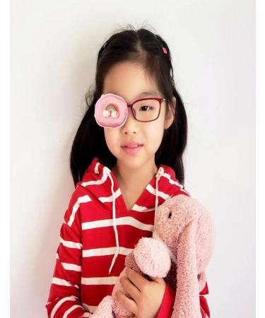 Single Silky Lovely Cartoon Eye Patch Glasses Cover Lazy Training Amblyopia Strabismus Corrected Eye Patches for Children's - (Rosette Pattern) Left Eye - Buy Online on GoSupps.com