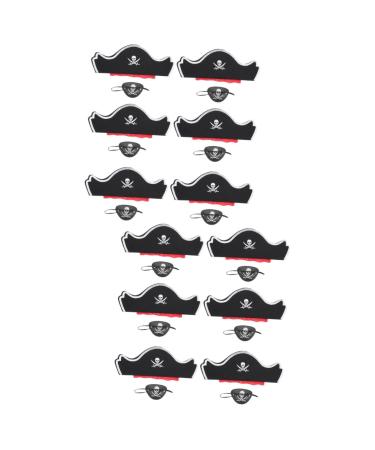 minkissy 12 Sets Pirate Hair Blindfold Pirate Costume Props Pirate Hat Theater Props Pirate Costume Accessories Pirate Skull Eye Patch Halloween Props Accessories Party Supplies Cloth