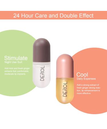 Wenrny Lip Plumper Set 2 Set Natural Lip Plumper and Lip Care Serum 5.5ML Day and Night Lip Plumper Serum Lip Enhancer Hydrating Lip Mask Women Lip Plumper Gloss Kit Moisturizing Long-lasting - Buy Online on GoSupps.com