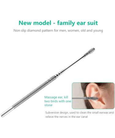 Benkeg Pick Set - 6 Pieces Ear Pick Set Stainless Steel Earpick Ear Wax Curette Remover Cleaner Ear Spoon Spiral Ear Clean Tool with Case - Buy Online on GoSupps.com