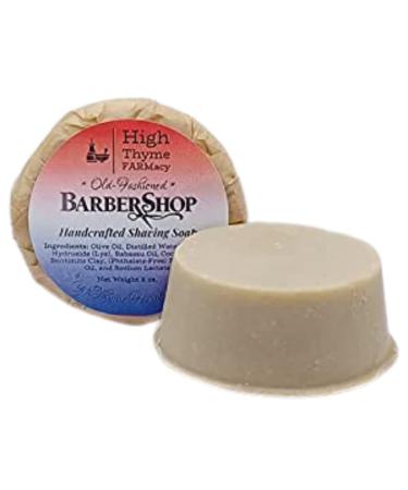 Old-Fashioned Barbershop Shaving Soap Puck - 3 Ounce Bar of Bay Rum, Sandalwood, and Patchouli Soap for Shaving - Palm Oil Free Shave Soap Puck with Old Fashioned Barbershop Scent - Made in the USA