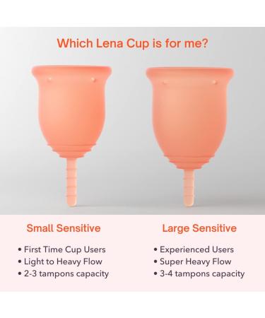 Lena Cup Reusable Menstrual Cup - Large Coral for Experienced Users | Tampon & Pad Alternative | Feminine Care Hygiene - Buy Online on GoSupps.com