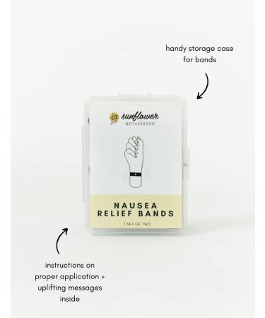 Sunflower Motherhood Nausea Relief Bands - Anti Nausea Wristbands for Pregnant Women - Buy Online on GoSupps.com
