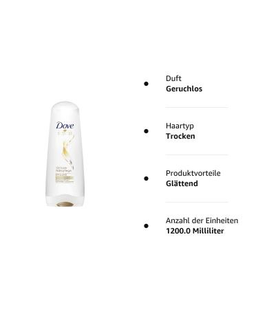 Dove Hair Conditioner Oil Care - Nourishing Treatment for Brittle & Dry Hair | Bio-Restore Complex | 200ml | Pack of 6 - International Shipping Available - Buy Online on GoSupps.com
