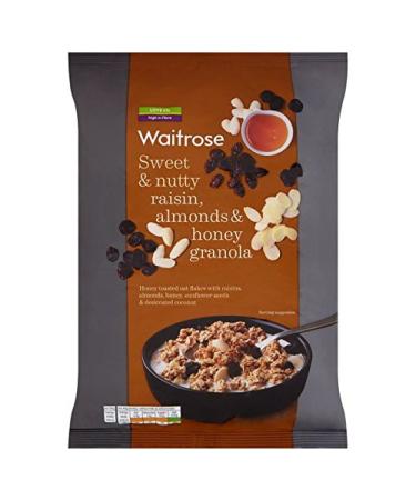 Sweet & Nutty Raisin, Almond & Honey Oat Clusters Waitrose 1kg