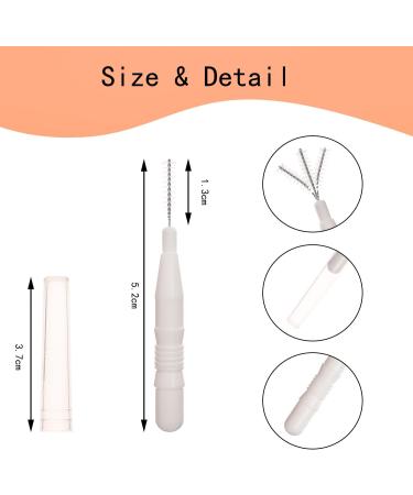 AOVNA 20 Pieces Micro Eyebrow Brush With Cap Micro Applicators Brushes Mascara Brush for Make-up White - Buy Online on GoSupps.com