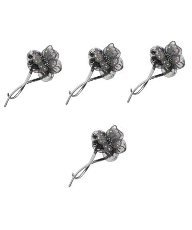 Beaupretty Pins headgear rhinestones hair barrette hair catch clips french barrette hair clips hair bow clip hair clamps rhinestone hair clip french pins steamed stuffed bun petal Miss Hair