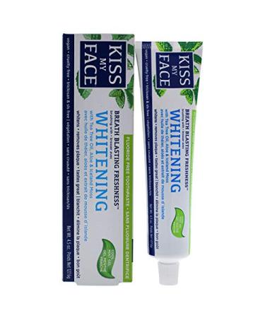 Kiss My Face Gel Teeth Whitening Toothpaste Fluoride Free Toothpaste 4.5 Ounce