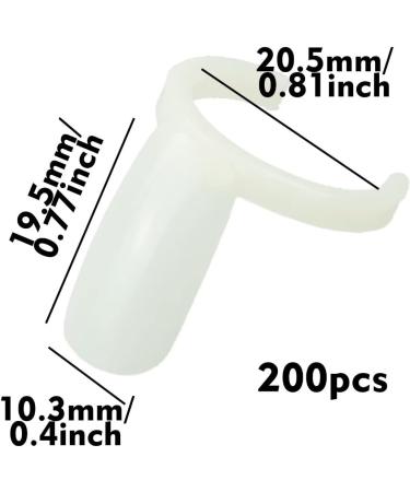200 Pcs Nail Display Tips Manicure Art Practice Tool - Natural Color Nail Polish Display Rings for Beginners - Buy Online on GoSupps.com