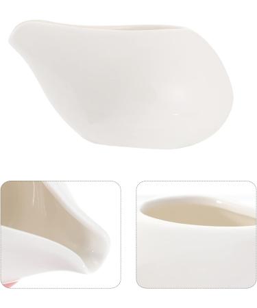 Zerodeko 1pc Ceramic Sauce Pot Small Coffee Milk Creamer Porcelain Seasoning Boat Ceramic Sauce Jug Glass Containers Sauce Dish Gravy Seasoning Dishes Broth Soy White Appliance Ceramics White 8.5x6x4.5cm - Buy Online on GoSupps.com