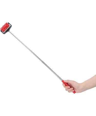 Adjustable Telescopic Back Massage Roller - Relief for Muscle Fatigue & Pain | Portable Manual Massage Device for Men & Women (22cm-59cm Red) - Buy Online on GoSupps.com