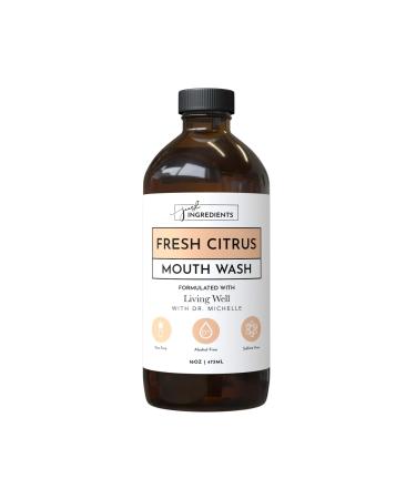Fresh Citrus Remineralizing Mouthwash | Hydroxyapatite & Colloidal Silver Formula | Alcohol-Free Natural & Organic | Fluoride-Free Mouth Rinse