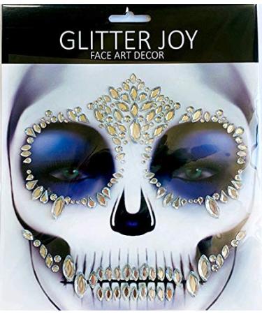 Day of the Dead Halloween Rhinestone Face Gems - Festive Skull Makeup Stickers - Buy Online on GoSupps.com