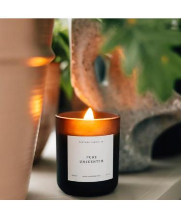 Fontana Candle Company Luxe Collection - 10 oz Unscented Candle | Beeswax & Coconut Oil | Non-Toxic Clean Burn | Pure Essential Oil & Wood Wick - Buy Online on GoSupps.com