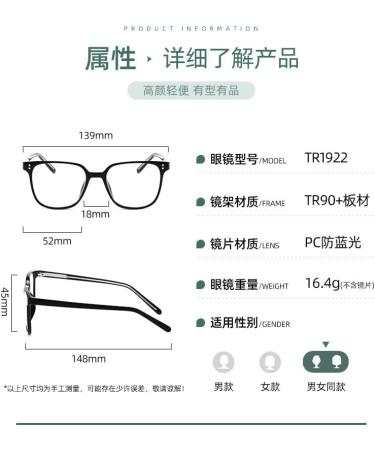 Retro Square TR90 Blue Light Blocking Glasses for Men & Women | UV Protection Computer & Reading Glasses - Tortoise 52mm - Buy Online on GoSupps.com