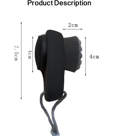 Double-Sided Facial Cleaning Brush | Soft Bristle & Silicone Peeling for Deep Cleaning | Search Cleaning Brush - Black & White - Buy Online on GoSupps.com