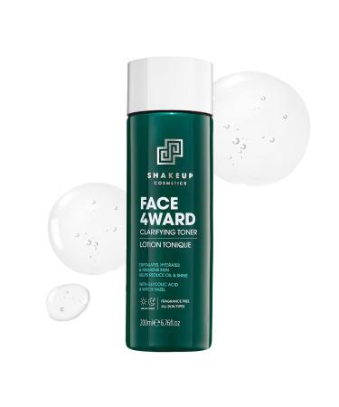 Shakeup - Mens Toner Clarifying Gently Exfoliates with Glycolic Acid & Witch Hazel Reduces Oil & Shine Vegan Skincare 200ml