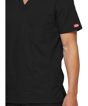 Dickies Xtreme Stretch Men's V-Neck Scrub Top Medium Black - Buy Online on GoSupps.com