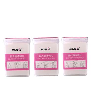 Beaupretty 600 Sheets Eyelash Cleaning Pads Glue Cleansing Pad Eyelash Glue Wipes Lash Extension Supplies Soak off Bowls Glue Remover Non-woven Fabric Cosmetic Anti-clogging White