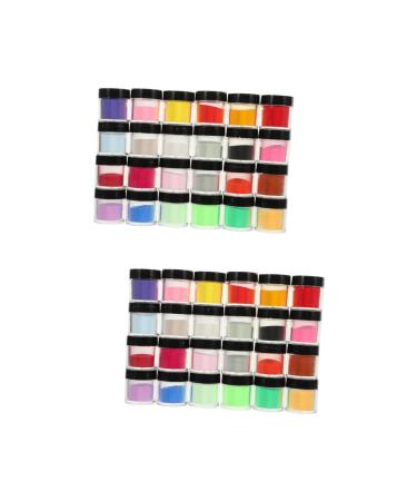 Healvian 48 Boxes Nail Crystal Powder Nail Carving Powder DIY Manicure Powder Arycil Powder Dip Powder Pp