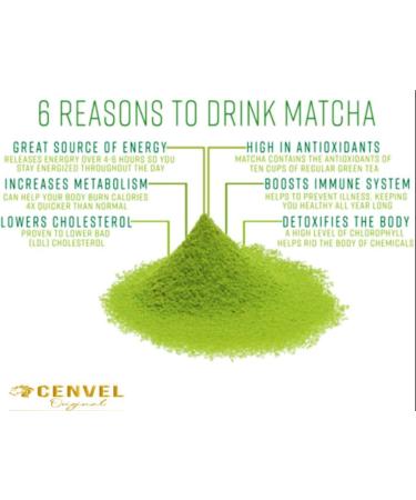 CENVEL Chai Matcha Green Tea Powder | Premium Grade | Use for Drinking Cooking Baking Smoothie | Increase Energy - Boost Metabolism - Improve Mental Focus | Vegan & Vegetarian Friendly (100g) - Buy Online on GoSupps.com