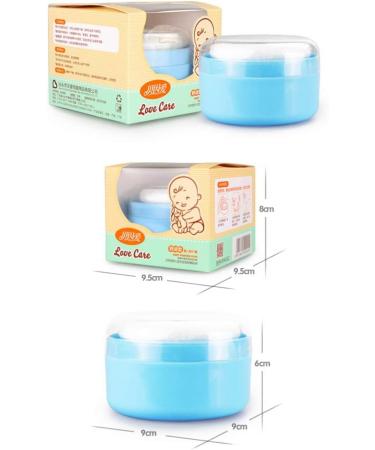 Heallily Baby Powder Puff Box with Powder Puff - Sky Blue | Baby Care Face/Body Powder Container for Home & Travel Use - Buy Online on GoSupps.com