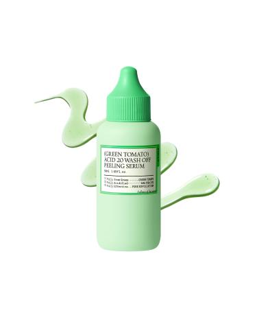 FULLY Green Tomato Acid 20 Exfoliating Wash Off Serum 21% AHA+BHA+PHA for Dead Skin Magic Green Potion Body Exfoliator for Strawberry Skin Smooth Texture Korean Vegan Skincare 1.69 fl.oz