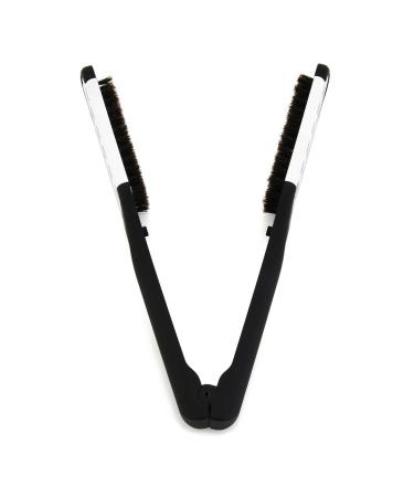 CCbeauty Boar Bristles Clamp Double Sided Hair Straightening Brush Comb - Glossy White - Buy Online on GoSupps.com