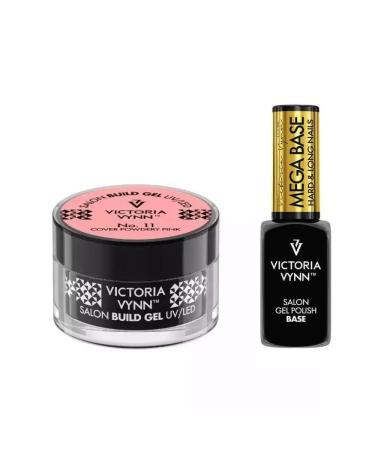 Generisch VICTORIA VYNN MEGABASIS & UV/LED Builder Gel Powdery Rose Perfect kit for base gel and UV gel nail building stable and high quality ideal for extensions