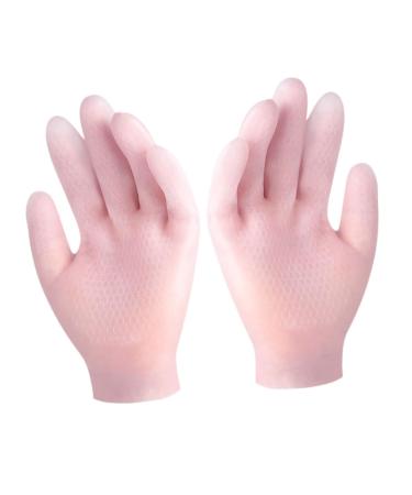Housoutil 1pair Moisturizing Gloves High Heels for Women Moisturizing Repairing Gloves Oil Paper Face Dry Hand Gloves Girls Glove Cosmetic Nursing Supplies Pink Sebs Women's 21.5x13cm