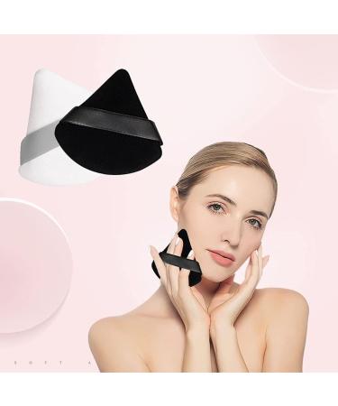 12 Triangle Velvet Powder Puffs Set - Dual-Use Makeup Puffs for Face - Washable & Soft - Ideal for Loose or Pressed Powder - Available in Various Colors - Buy Online on GoSupps.com
