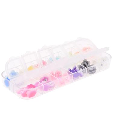 Jiklophg 60X Flowers Stars 3D Nail Art Decorations
